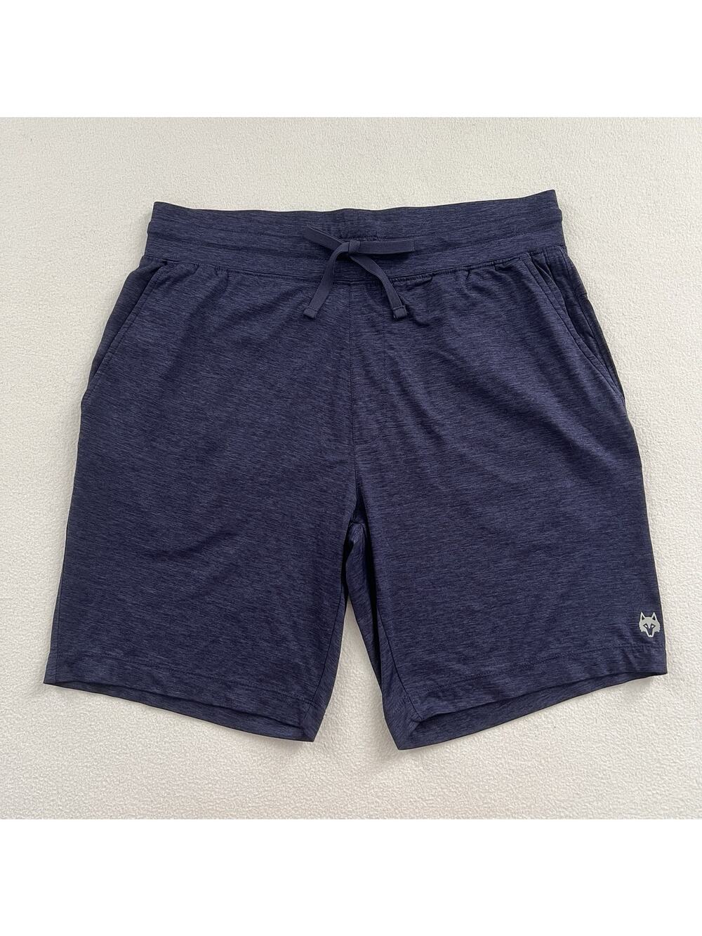 Greyson Men Blue 8" Unlined Drawstring Performance Guide Sport Workout Shorts S